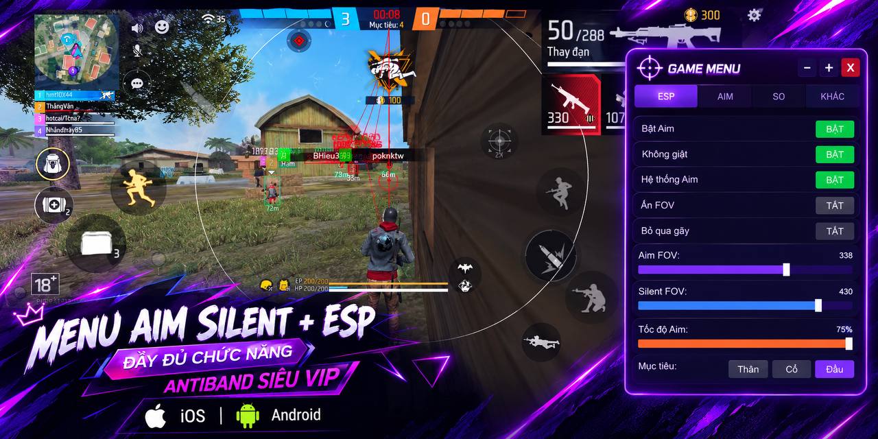 FREE FIRE MENU cheat ios vip